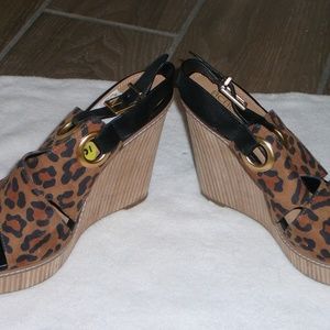 BCBGeneration Leopard Wedges
